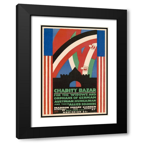 Charity Bazaar for Widows and Orphans, 1916 Black Modern Wood Framed Art Print with Double Matting by Reiss, Winold