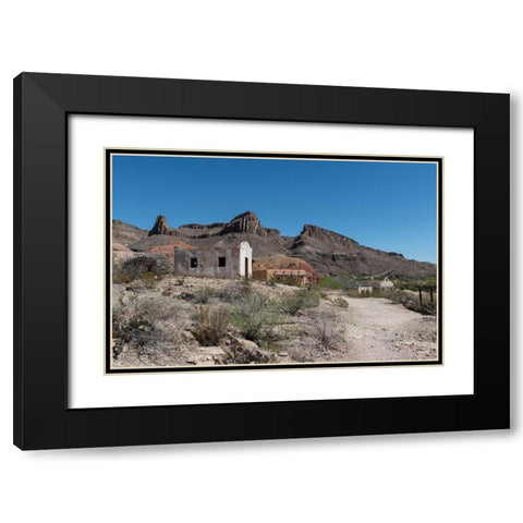 Abandoned movie set along the Rio Grande River in Big Bend Ranch State Park in lower Brewster County Black Modern Wood Framed Art Print with Double Matting by Highmith, Carol