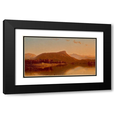 A Home in the Wilderness Black Modern Wood Framed Art Print with Double Matting by Gifford, Sanford Robinson