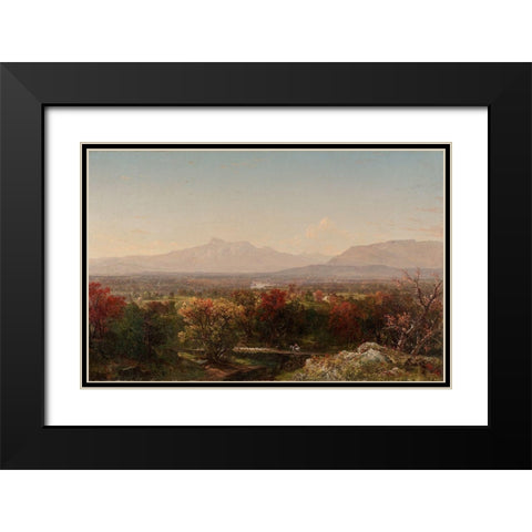 An October Day in the White Mountains Black Modern Wood Framed Art Print with Double Matting by Kensett, John Frederick