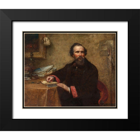 Portrait of Genio C Scott Black Modern Wood Framed Art Print with Double Matting by Johnson, Eastman