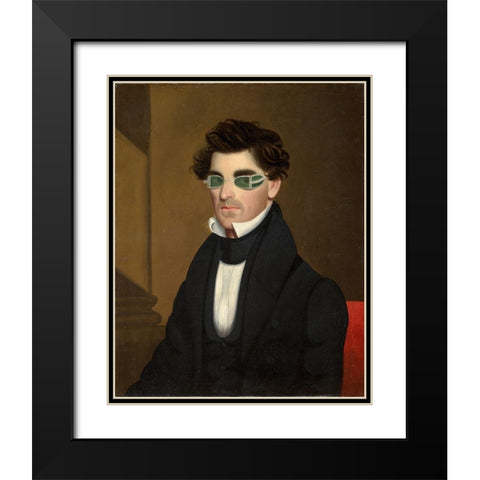 Nathaniel Olds Black Modern Wood Framed Art Print with Double Matting by Wade, Jeptha Homer