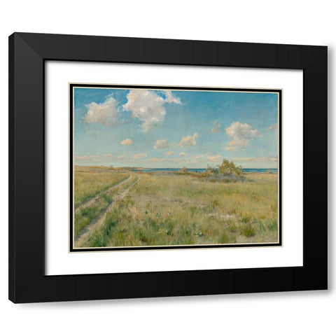 The Old Road to the Sea Black Modern Wood Framed Art Print with Double Matting by Chase, William Merritt
