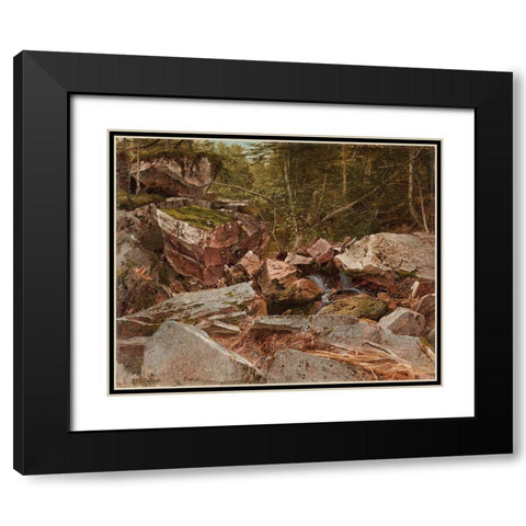 Study North Conway New Hampshire Black Modern Wood Framed Art Print with Double Matting by Johnson, David