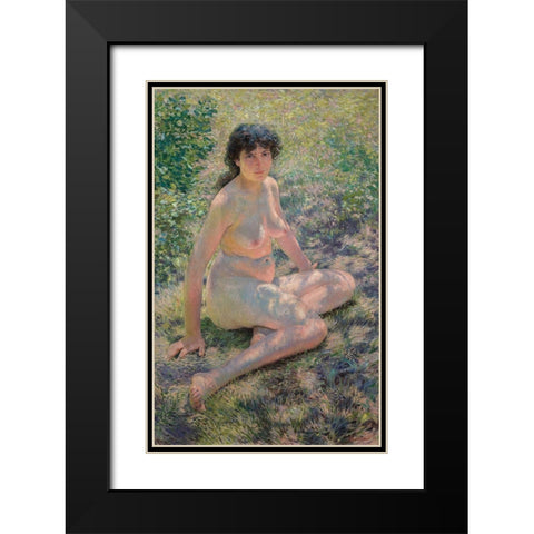 July Black Modern Wood Framed Art Print with Double Matting by Bacher, Otto H