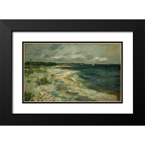 Storm Clouds Black Modern Wood Framed Art Print with Double Matting by Twachtman, John Henry