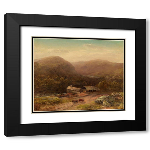 In the Housatonic Valley Black Modern Wood Framed Art Print with Double Matting by Martin, Homer Dodge