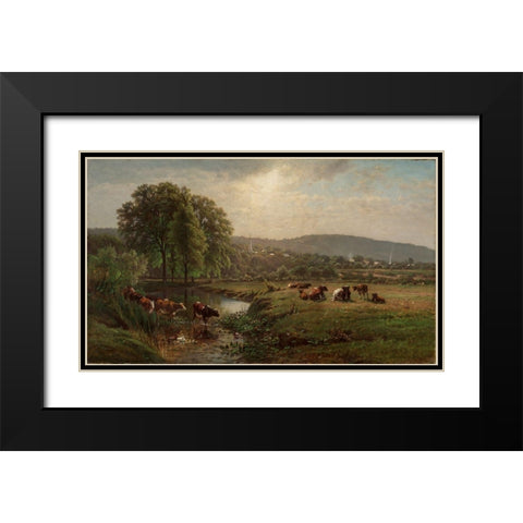 Morning in New England Black Modern Wood Framed Art Print with Double Matting by Hart, James McDougal