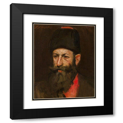 The Cossack Black Modern Wood Framed Art Print with Double Matting by Singer, John Sargent imitator of
