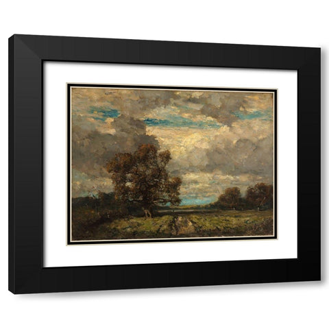 The Lone Sentinel Black Modern Wood Framed Art Print with Double Matting by Ranger, Henry Ward