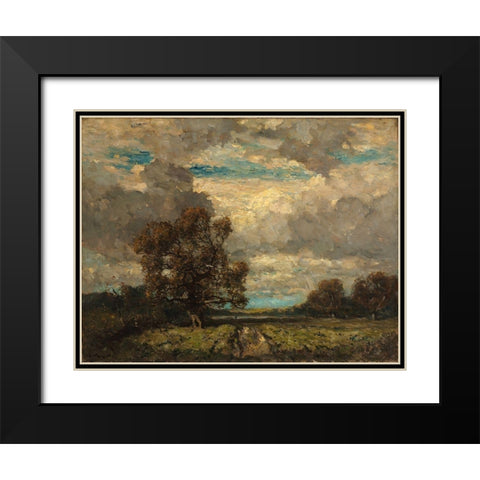 The Lone Sentinel Black Modern Wood Framed Art Print with Double Matting by Ranger, Henry Ward