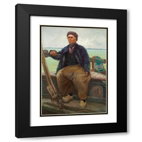 Christ Black Modern Wood Framed Art Print with Double Matting by Melchers, Gari