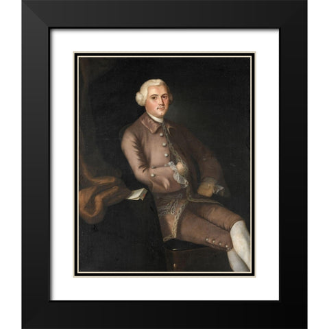 John Browne Black Modern Wood Framed Art Print with Double Matting by Blackburn, Joseph