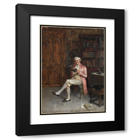 A Philosopher Black Modern Wood Framed Art Print with Double Matting by Gay, Walter
