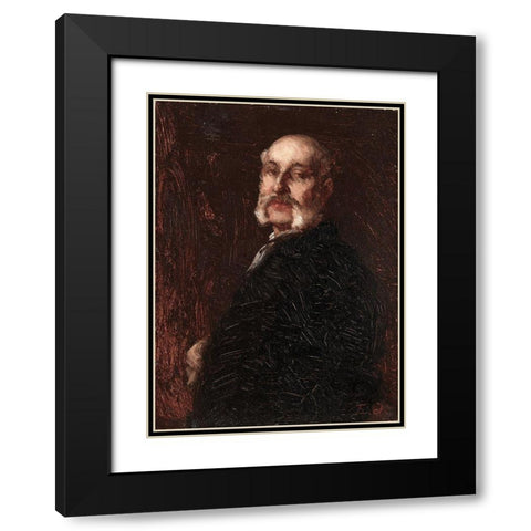 Samuel W Rowse Black Modern Wood Framed Art Print with Double Matting by Johnson, Eastman