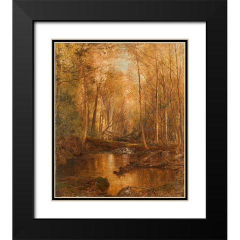 Autumn in the Catskills Black Modern Wood Framed Art Print with Double Matting by McEntee, Jervis