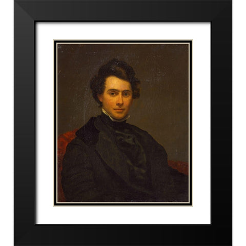 Tompkins Matteson Black Modern Wood Framed Art Print with Double Matting by Elliott, Charles Loring