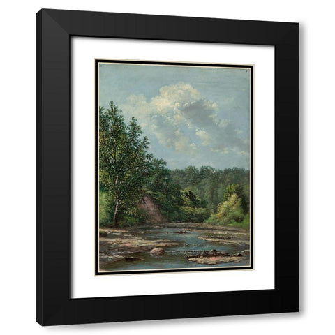 Landscape near Painesville Black Modern Wood Framed Art Print with Double Matting by Smith, Allen