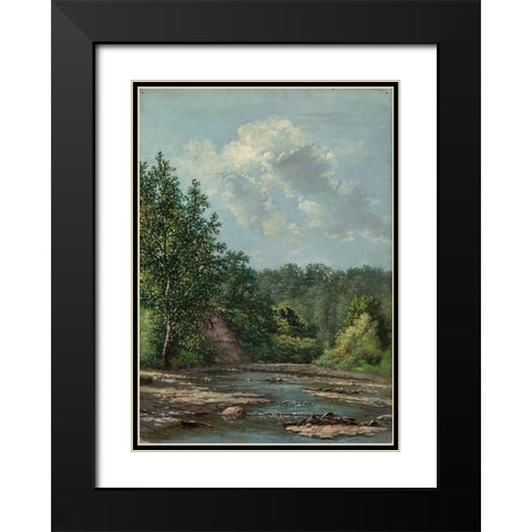 Landscape near Painesville Black Modern Wood Framed Art Print with Double Matting by Smith, Allen
