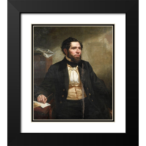 Frederic W Lincoln Jr Black Modern Wood Framed Art Print with Double Matting by Young, James Harvey