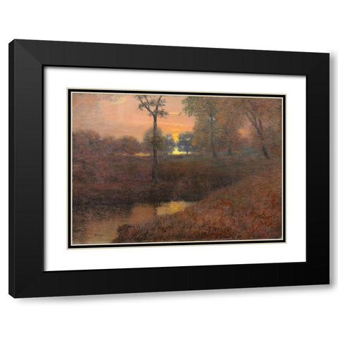 Evening Black Modern Wood Framed Art Print with Double Matting by Howard, Hugh Huntington