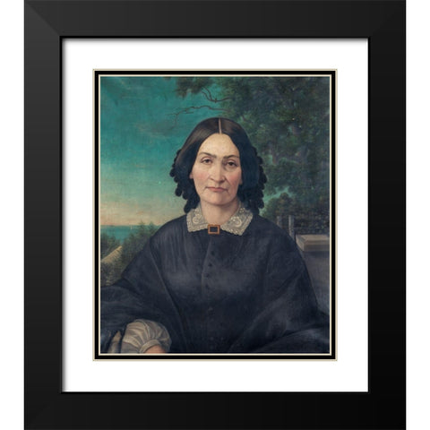 Julia Hulbert Hubbard Black Modern Wood Framed Art Print with Double Matting by Anonymous