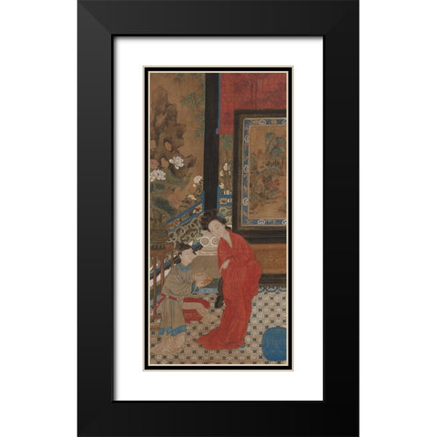 Yang Guifei Leaving the Bath Black Modern Wood Framed Art Print with Double Matting by dynasty, China Qing