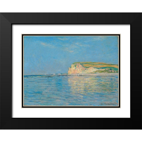 Low Tide at Pourville near Dieppe 1882 Black Modern Wood Framed Art Print with Double Matting by Monet, Claude