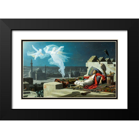 A Eunuchs Dream Black Modern Wood Framed Art Print with Double Matting by du Nouy, Jean Lecomte