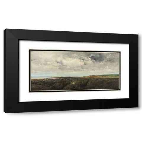 Villerville Seen from Le Ratier Black Modern Wood Framed Art Print with Double Matting by Daubigny, Charles Francois