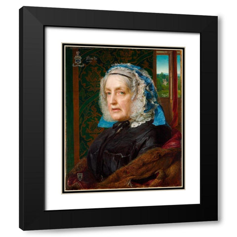 Portrait of Susanna Rose Black Modern Wood Framed Art Print with Double Matting by Sandys, Frederick
