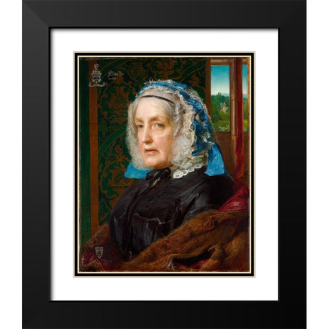 Portrait of Susanna Rose Black Modern Wood Framed Art Print with Double Matting by Sandys, Frederick