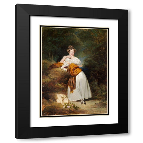 Sophie Guillemette, Grand Duchess of Baden (1801-1865) Black Modern Wood Framed Art Print with Double Matting by Winterhalter, Franz Xaver