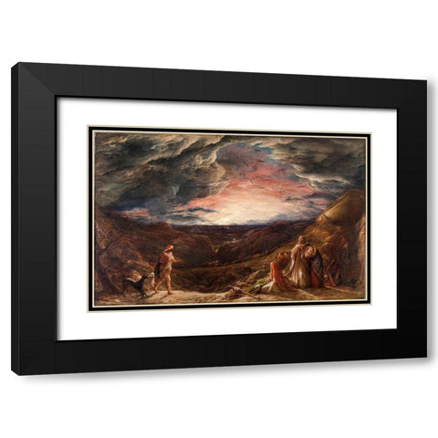 Noah, The Eve of the Deluge Black Modern Wood Framed Art Print with Double Matting by Linnell, John