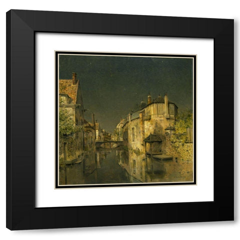 Midnight Black Modern Wood Framed Art Print with Double Matting by Cazin, Jean-Charles
