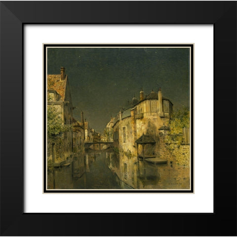 Midnight Black Modern Wood Framed Art Print with Double Matting by Cazin, Jean-Charles