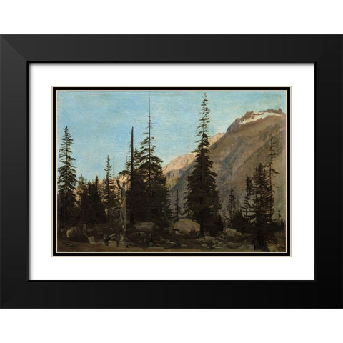 Alpine Landscape, The Handegg, Switzerland Black Modern Wood Framed Art Print with Double Matting by Gerome, Jean-Leon