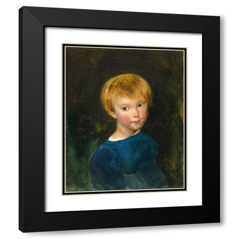 Marguerite-Juliette Pierret Black Modern Wood Framed Art Print with Double Matting by Delacroix, Eugene