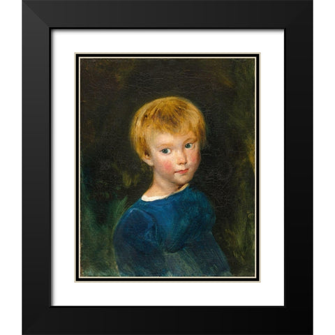 Marguerite-Juliette Pierret Black Modern Wood Framed Art Print with Double Matting by Delacroix, Eugene