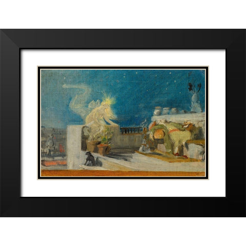 Sketch for The Oriental Dream Black Modern Wood Framed Art Print with Double Matting by du Nouy, Jean Lecomte