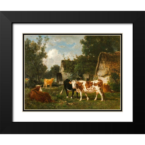 The Mill Black Modern Wood Framed Art Print with Double Matting by Marcke, Emile van