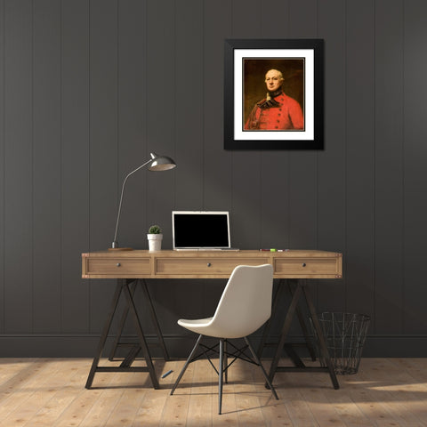 Lieutenant General Duncan Campbell Black Modern Wood Framed Art Print with Double Matting by Raeburn, Henry