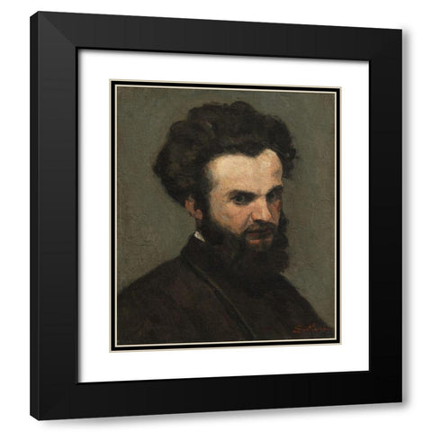 Self-Portrait Black Modern Wood Framed Art Print with Double Matting by Guillaumin, Armand