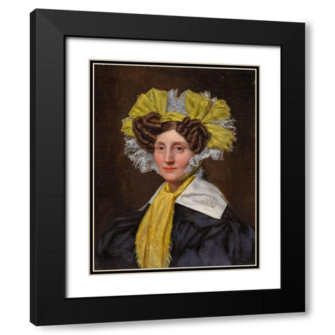 Mrs. Pearson Black Modern Wood Framed Art Print with Double Matting by Wonder, Pieter Christoffel