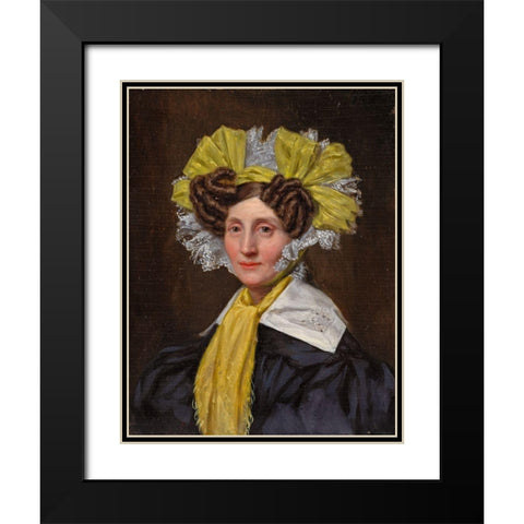 Mrs. Pearson Black Modern Wood Framed Art Print with Double Matting by Wonder, Pieter Christoffel