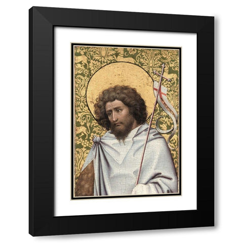 John the Baptist Black Modern Wood Framed Art Print with Double Matting by Campin, Robert