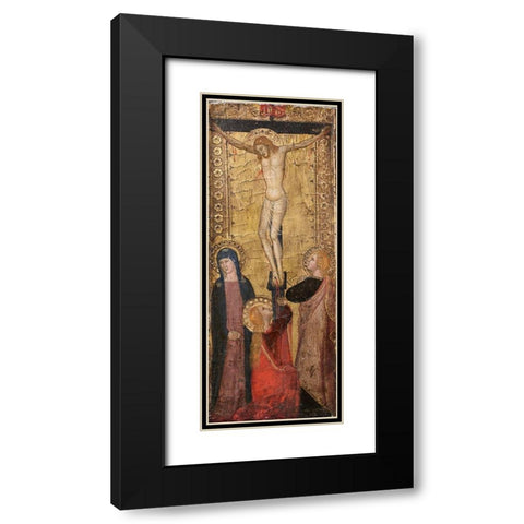 The Crucifixion Black Modern Wood Framed Art Print with Double Matting by Firenze, Andrea da