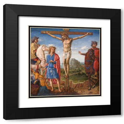 The Crucifixion Black Modern Wood Framed Art Print with Double Matting by Giovanni, Matteo di