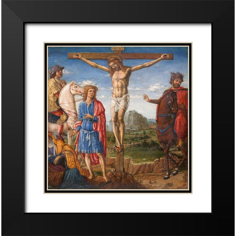 The Crucifixion Black Modern Wood Framed Art Print with Double Matting by Giovanni, Matteo di