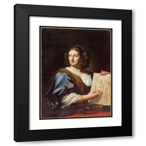 Portrait of Francesca Gommi Maratti Black Modern Wood Framed Art Print with Double Matting by Maratti, Carlo